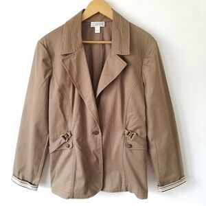 St.John Sport Tan Olive Longsleeve Jacket Size XL